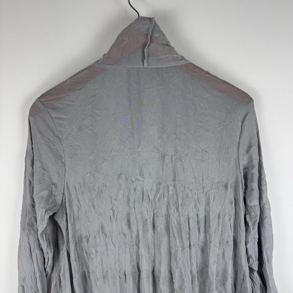 By JJ Gray/Silver Crinkled Long Lightweight Women’s Cardigan M - Picture 6 of 10